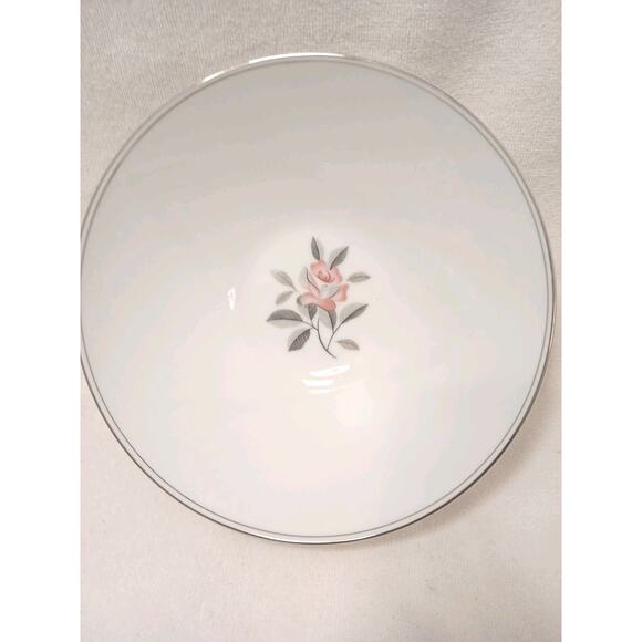 Noritake Rosales 9" Lrg Bowl Pink Rose Silver Edge 5790 Hand Painted Replacement - Picture 8 of 16